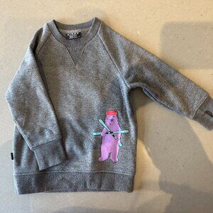 Birdz Crewneck sweater with Ski bear Pattern, size 3T